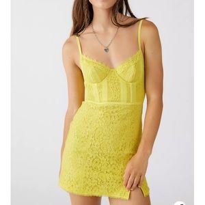 Yellow Bustier Dress